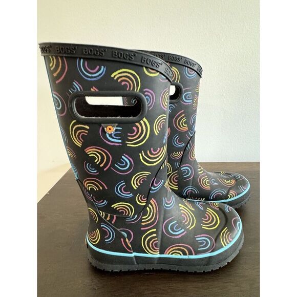 Children Unisex Bogs Kids Rain Boots Wild Rainbow Girls 2 New - Picture 1 of 4